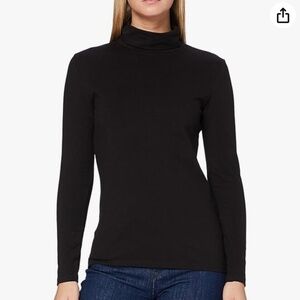 People Tree Black Turtleneck in Fair Trade Organic Cotton